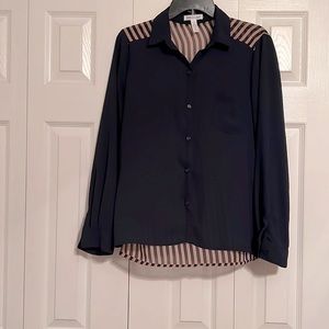 Ambiance Apparel Women’s Large Sheer Button up